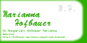 marianna hofbauer business card